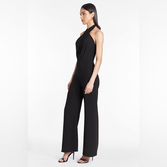 Amanda Uprichard Mezcal Black Jumpsuit Backless Size XL - Picture 6 of 13
